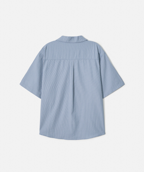 TRIP LE SENS（トリップ ル センス）の「ダブルポケットストライプハーフシャツ_ブルー（シャツ/ブラウス・メンズ・その他・LARGE/MEDIUM）」の5枚目の写真