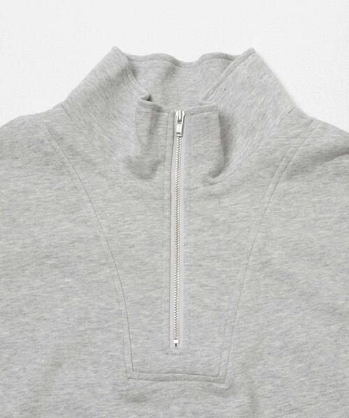 ITEMS URBANRESEARCH(アイテムズ アーバンリサーチ)の「裏毛ハーフジップショートプルオーバー(スウェット・レディース・グレー/ネイビー/ホワイト・FREE)」の16枚目の写真