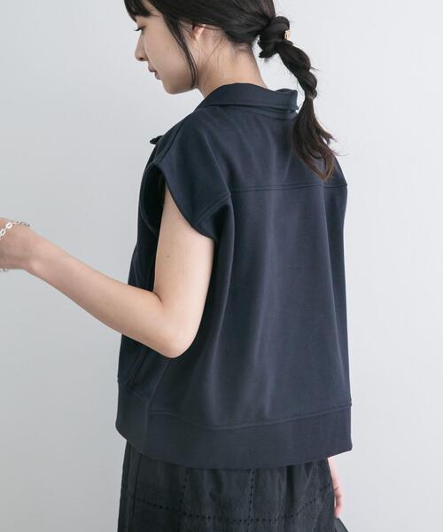 ITEMS URBANRESEARCH(アイテムズ アーバンリサーチ)の「裏毛ハーフジップショートプルオーバー(スウェット・レディース・グレー/ネイビー/ホワイト・FREE)」の18枚目の写真