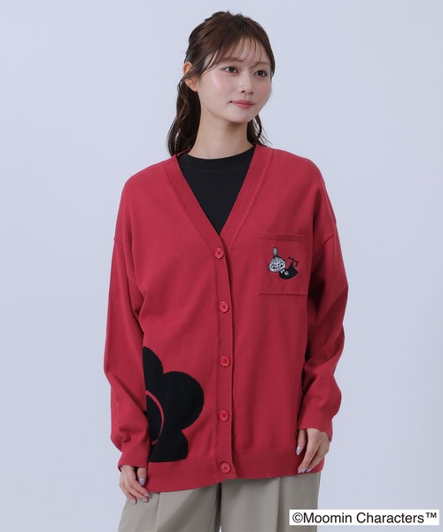MARY QUANT(マリークワント)の「MOOMIN×MQ カーディガン(カーディガン/ボレロ・レディース・グレー/レッド/ブラック・M)」の3枚目の写真