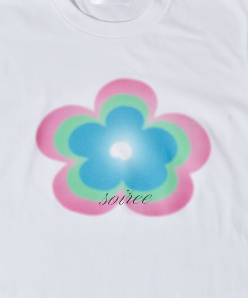 ＆soiree（アンドソワレ）の「【シルエット選べる2サイズ】【&soiree】ニュアンスフラワーTシャツ（Tシャツ/カットソー・レディース・グリーン/ブルー/ピンク・MEDIUM/FREE）」の20枚目の写真