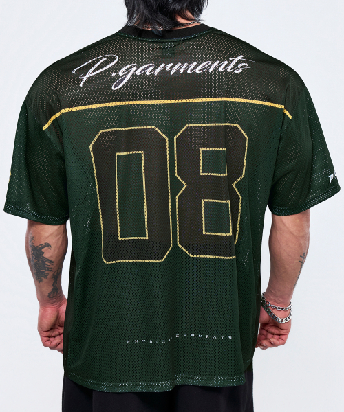 PHYSICAL GARMENTS（フィジカルガーメンツ）の「P2645 オールメッシュラグビー ジャイアント 半袖 [2COLOR]（Tシャツ/カットソー・メンズ・グリーン/ブラウン・LARGE/XX-LARGE）」の21枚目の写真
