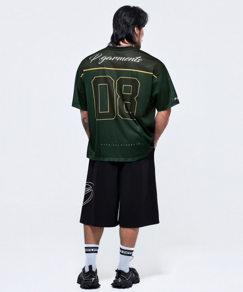 PHYSICAL GARMENTS（フィジカルガーメンツ）の「P2645 オールメッシュラグビー ジャイアント 半袖 [2COLOR]（Tシャツ/カットソー・メンズ・グリーン/ブラウン・LARGE/XX-LARGE）」の19枚目の写真