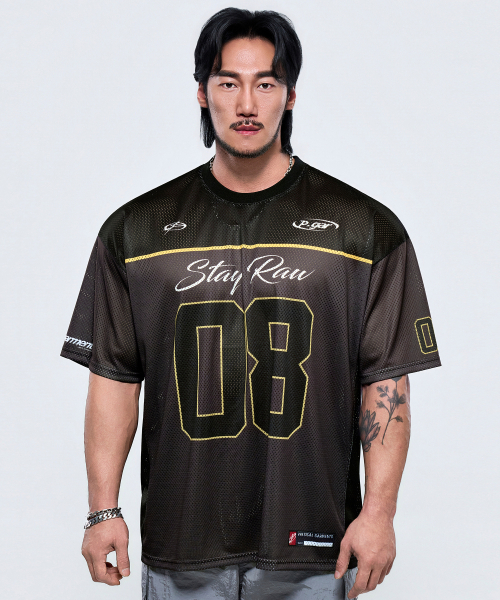 PHYSICAL GARMENTS（フィジカルガーメンツ）の「P2645 オールメッシュラグビー ジャイアント 半袖 [2COLOR]（Tシャツ/カットソー・メンズ・グリーン/ブラウン・LARGE/XX-LARGE）」の18枚目の写真