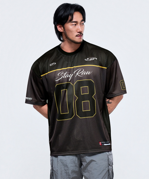 PHYSICAL GARMENTS（フィジカルガーメンツ）の「P2645 オールメッシュラグビー ジャイアント 半袖 [2COLOR]（Tシャツ/カットソー・メンズ・グリーン/ブラウン・LARGE/XX-LARGE）」の5枚目の写真