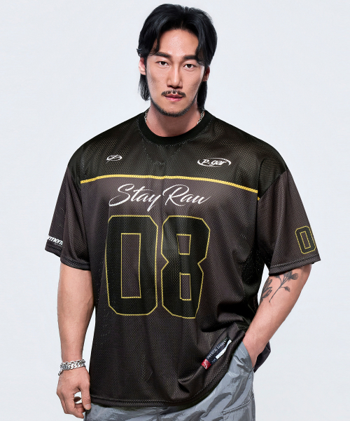 PHYSICAL GARMENTS（フィジカルガーメンツ）の「P2645 オールメッシュラグビー ジャイアント 半袖 [2COLOR]（Tシャツ/カットソー・メンズ・グリーン/ブラウン・LARGE/XX-LARGE）」の10枚目の写真