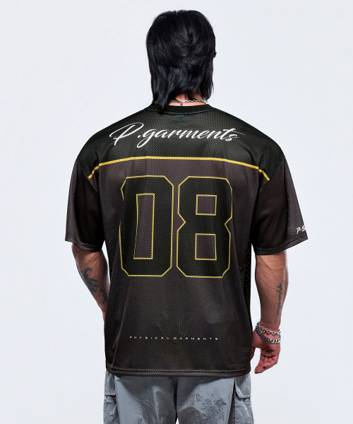 PHYSICAL GARMENTS（フィジカルガーメンツ）の「P2645 オールメッシュラグビー ジャイアント 半袖 [2COLOR]（Tシャツ/カットソー・メンズ・グリーン/ブラウン・LARGE/XX-LARGE）」の13枚目の写真