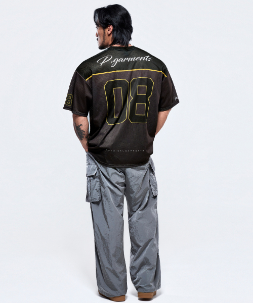 PHYSICAL GARMENTS（フィジカルガーメンツ）の「P2645 オールメッシュラグビー ジャイアント 半袖 [2COLOR]（Tシャツ/カットソー・メンズ・グリーン/ブラウン・LARGE/XX-LARGE）」の14枚目の写真