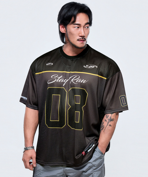 PHYSICAL GARMENTS（フィジカルガーメンツ）の「P2645 オールメッシュラグビー ジャイアント 半袖 [2COLOR]（Tシャツ/カットソー・メンズ・グリーン/ブラウン・LARGE/XX-LARGE）」の15枚目の写真