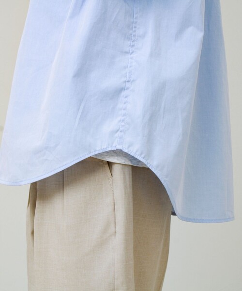 GLOSTER（グロスター）の「【上品なツヤ感と極上の着心地】supima cotton/スーピマコットン ロングスリーブシャツ（シャツ/ブラウス・メンズ・ダークネイビー/サックスブルー・L/M/S）」の11枚目の写真