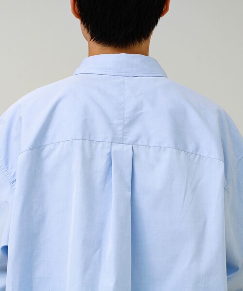 GLOSTER（グロスター）の「【上品なツヤ感と極上の着心地】supima cotton/スーピマコットン ロングスリーブシャツ（シャツ/ブラウス・メンズ・ダークネイビー/サックスブルー・L/M/S）」の12枚目の写真