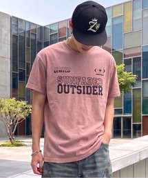 SPINNS | ピグメント加工半袖レギュラー丈Tシャツ/ゲームシャツロゴ(Tシャツ/カットソー)