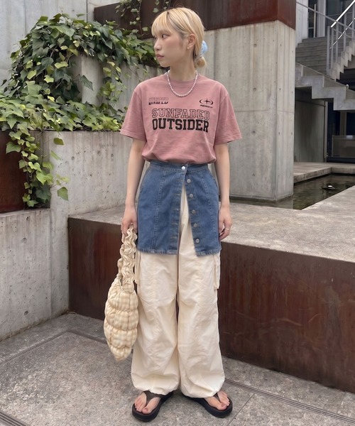 SPINNS（スピンズ）の「ピグメント加工半袖レギュラー丈Tシャツ/ゲームシャツロゴ（Tシャツ/カットソー・メンズ・ブラック/ピンク/ブラウン・ONESIZE）」の10枚目の写真
