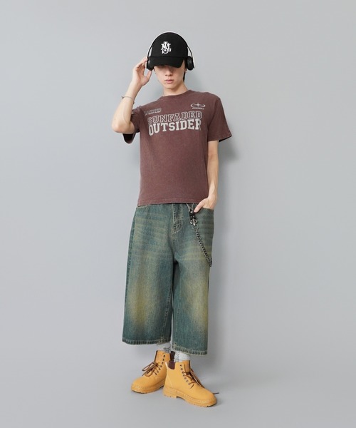 SPINNS(スピンズ)の「ピグメント加工半袖レギュラー丈Tシャツ/ゲームシャツロゴ(Tシャツ/カットソー・メンズ・ブラック/ピンク/ブラウン・ONESIZE)」の11枚目の写真