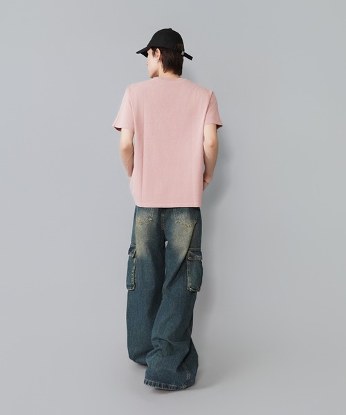 SPINNS(スピンズ)の「ピグメント加工半袖レギュラー丈Tシャツ/ゲームシャツロゴ(Tシャツ/カットソー・メンズ・ブラック/ピンク/ブラウン・ONESIZE)」の20枚目の写真
