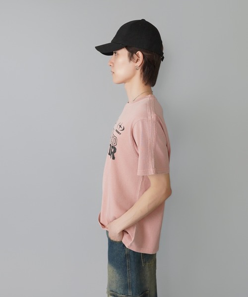 SPINNS(スピンズ)の「ピグメント加工半袖レギュラー丈Tシャツ/ゲームシャツロゴ(Tシャツ/カットソー・メンズ・ブラック/ピンク/ブラウン・ONESIZE)」の22枚目の写真