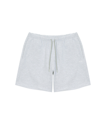 BASIC LOGO SHORT SWEAT PANTS / LIGHT GRAY