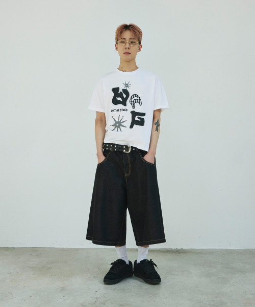 SCALLYWAG（スカリーワグ）の「[リュジョンラン × スケリウィック] WAGアップリケクロップTシャツ[ホワイト]（Tシャツ/カットソー・レディース・その他・MEDIUM/LARGE/SMALL）」の3枚目の写真