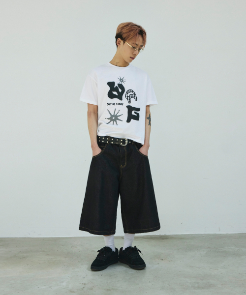 SCALLYWAG（スカリーワグ）の「[リュジョンラン × スケリウィック] WAGアップリケクロップTシャツ[ホワイト]（Tシャツ/カットソー・レディース・その他・MEDIUM/LARGE/SMALL）」の4枚目の写真