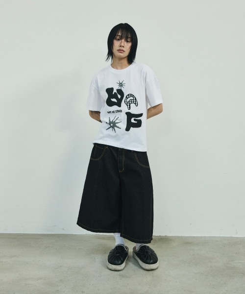SCALLYWAG（スカリーワグ）の「[リュジョンラン × スケリウィック] WAGアップリケクロップTシャツ[ホワイト]（Tシャツ/カットソー・レディース・その他・MEDIUM/LARGE/SMALL）」の8枚目の写真