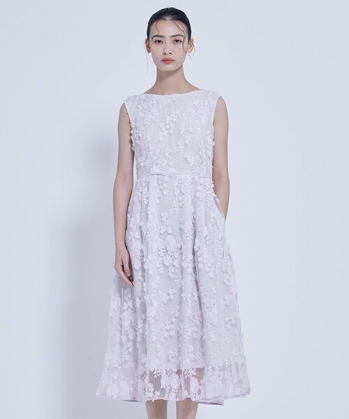 TOCCA(トッカ)の「IN SEA FLOWER ドレス(ワンピース・レディース・ライラック系5/ブラック系5・0/6/4/2)」の4枚目の写真