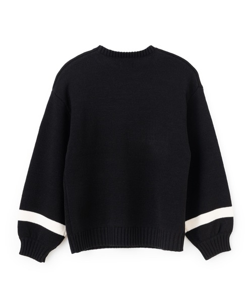 FILA(フィラ)の「CREW NECK KNIT / クルーネックニット(ニット/セーター・レディース・ワインレッド/ブラック/ライトグレー・M/XL/L)」の4枚目の写真