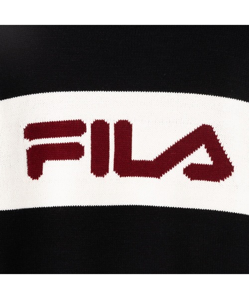 FILA(フィラ)の「CREW NECK KNIT / クルーネックニット(ニット/セーター・レディース・ワインレッド/ブラック/ライトグレー・M/XL/L)」の5枚目の写真