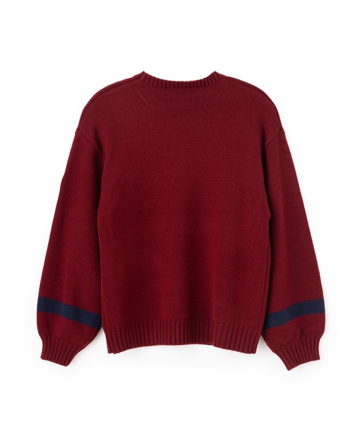 FILA(フィラ)の「CREW NECK KNIT / クルーネックニット(ニット/セーター・レディース・ワインレッド/ブラック/ライトグレー・M/XL/L)」の7枚目の写真