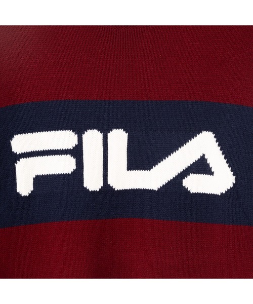 FILA(フィラ)の「CREW NECK KNIT / クルーネックニット(ニット/セーター・レディース・ワインレッド/ブラック/ライトグレー・M/XL/L)」の8枚目の写真