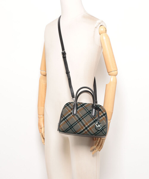 MICHAEL KORS(マイケルコース)の「ASHTON プレイドプリント ウールブレンド クロスボディ スモール(ショルダーバッグ・レディース・ブラック・FREE)」の5枚目の写真