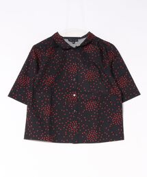 ハートプリント コットン 半袖 シャツ "Ginette"