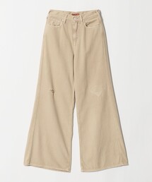 【別注】＜NEEDBY heritage＞ワイドフレア デニムパンツ/ベージュ