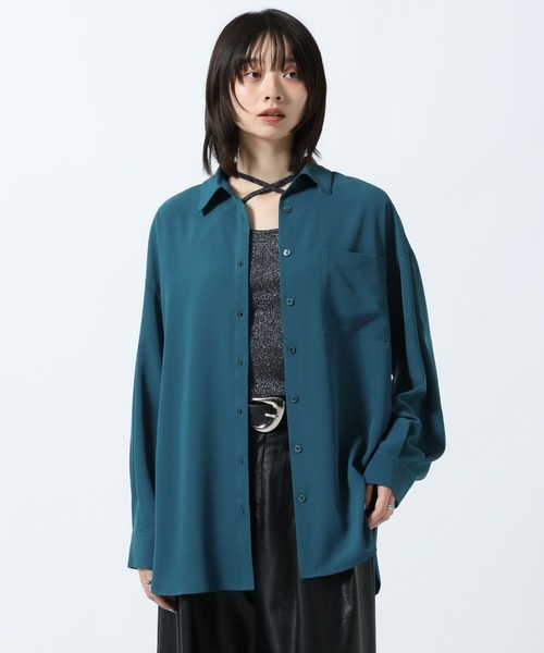 PAGEBOY(ページボーイ)の「メルティシャツ(シャツ/ブラウス・レディース・オフホワイト/ブラック/ターコイズブルー・FREE)」の20枚目の写真