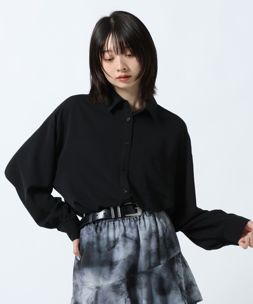 PAGEBOY(ページボーイ)の「メルティシャツ(シャツ/ブラウス・レディース・オフホワイト/ブラック/ターコイズブルー・FREE)」の16枚目の写真