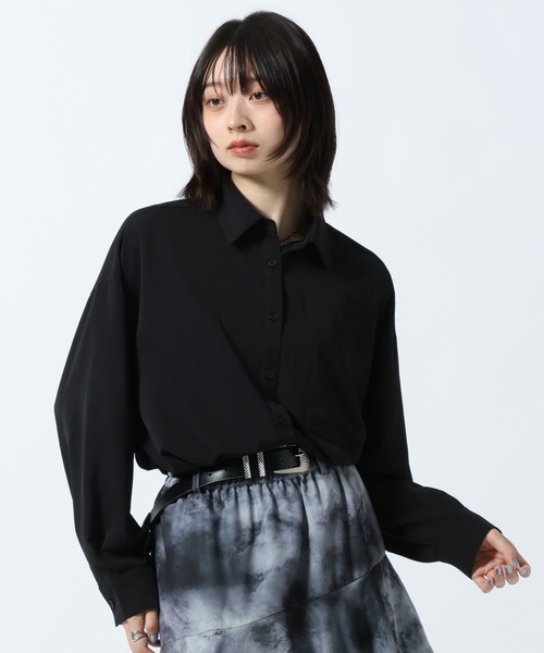 PAGEBOY(ページボーイ)の「メルティシャツ(シャツ/ブラウス・レディース・オフホワイト/ブラック/ターコイズブルー・FREE)」の14枚目の写真