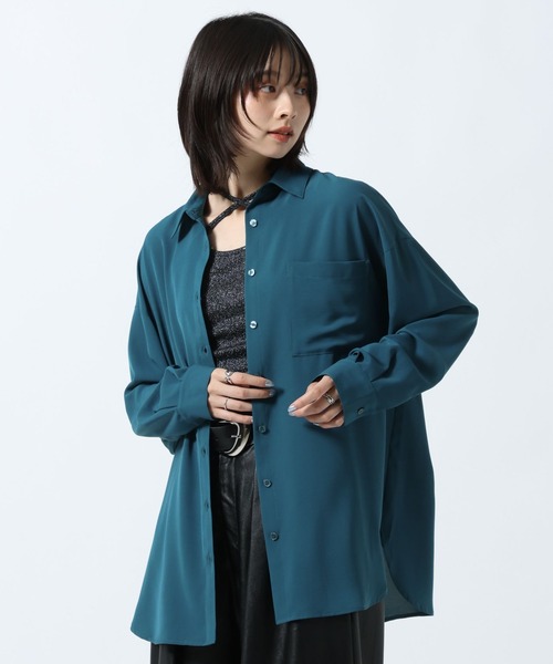PAGEBOY(ページボーイ)の「メルティシャツ(シャツ/ブラウス・レディース・オフホワイト/ブラック/ターコイズブルー・FREE)」の21枚目の写真