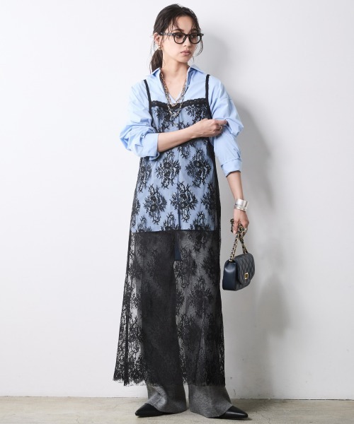 CHIC STYLE(シックスタイル)の「ニットワイドストレートパンツ<大きいサイズ有>シックスタイル(その他パンツ・レディース・ブラック/グレー/ワイン/ライトベージュ・3L/LL/L/M/5L/4L)」の5枚目の写真