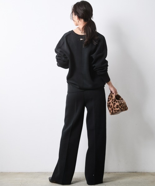 CHIC STYLE(シックスタイル)の「ニットワイドストレートパンツ<大きいサイズ有>シックスタイル(その他パンツ・レディース・ブラック/グレー/ワイン/ライトベージュ・3L/LL/L/M/5L/4L)」の22枚目の写真
