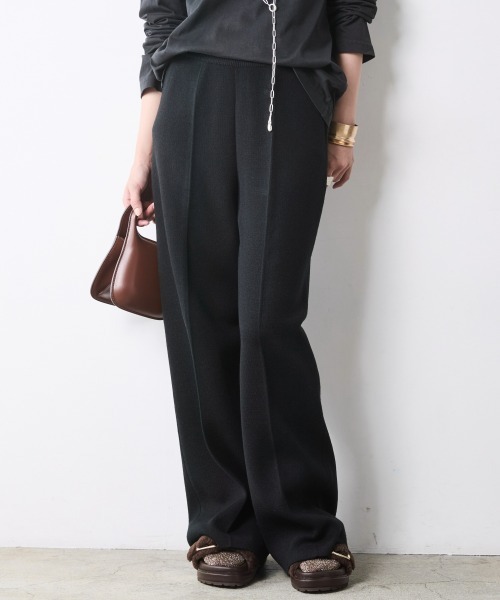 CHIC STYLE(シックスタイル)の「ニットワイドストレートパンツ<大きいサイズ有>シックスタイル(その他パンツ・レディース・ブラック/グレー/ワイン/ライトベージュ・3L/LL/L/M/5L/4L)」の17枚目の写真