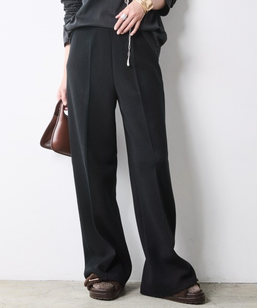 CHIC STYLE(シックスタイル)の「ニットワイドストレートパンツ<大きいサイズ有>シックスタイル(その他パンツ・レディース・ブラック/グレー/ワイン/ライトベージュ・3L/LL/L/M/5L/4L)」の18枚目の写真