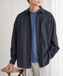 【EASY COMFORTシリーズ】ロイヤルオックス オーバーサイズ レギュラーカラー長袖シャツ<UVカット・イージーケア>