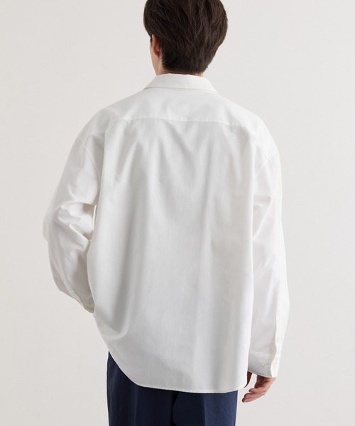 MONO-MART(モノマート)の「【EASY COMFORTシリーズ】ロイヤルオックス オーバーサイズ レギュラーカラー長袖シャツ<UVカット・イージーケア>(シャツ/ブラウス・メンズ・サックスブルー/オフホワイト/グレー系/ダークネイビー/ブラウン系/チャコール・L/S/M)」の21枚目の写真