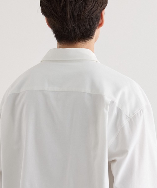 MONO-MART(モノマート)の「【EASY COMFORTシリーズ】ロイヤルオックス オーバーサイズ レギュラーカラー長袖シャツ<UVカット・イージーケア>(シャツ/ブラウス・メンズ・サックスブルー/オフホワイト/グレー系/ダークネイビー/ブラウン系/チャコール・L/S/M)」の22枚目の写真