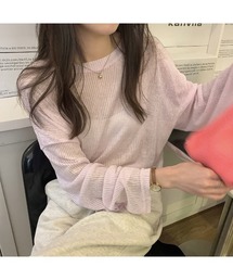 レイヤード シアーロングTシャツ