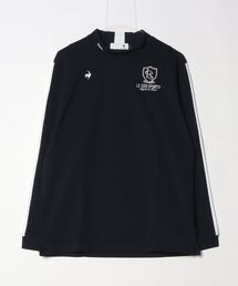ルコックゴルフ　フロントデザイン長袖モックネックシャツ