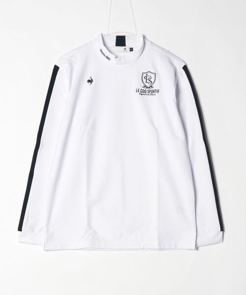 le coq sportif GOLF（ルコックスポルティフゴルフ）の「ルコックゴルフ　フロントデザイン長袖モックネックシャツ（その他トップス・メンズ・ブルー/ネイビー/ホワイト/ベージュ・XXL/L/XL/M）」の2枚目の写真