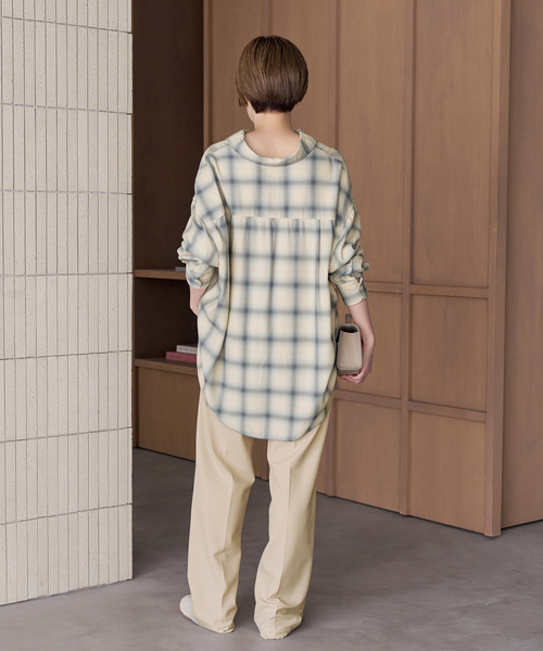 plage(プラージュ)の「Sway Check シャツ(シャツ/ブラウス・レディース・アイボリー・FREE)」の6枚目の写真