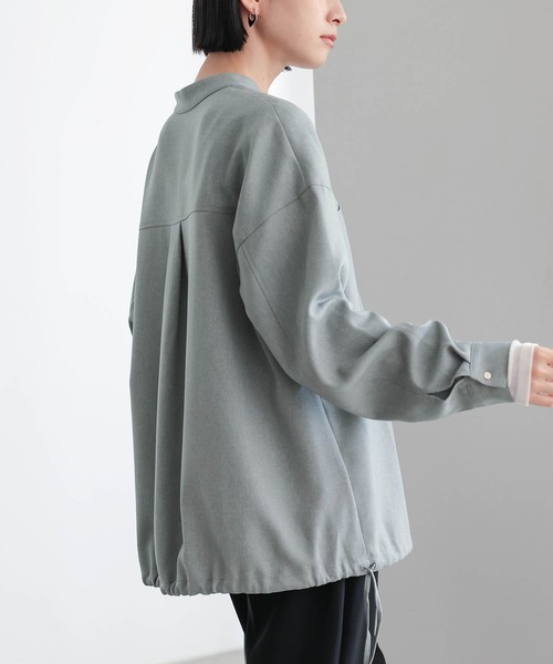 for/c(フォーシー)の「ドロストスキッパーブラウス【サスティナブル】(シャツ/ブラウス・レディース・ライトグレー/チャコール・M/L)」の11枚目の写真