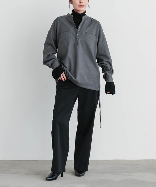 for/c(フォーシー)の「ドロストスキッパーブラウス【サスティナブル】(シャツ/ブラウス・レディース・ライトグレー/チャコール・M/L)」の20枚目の写真