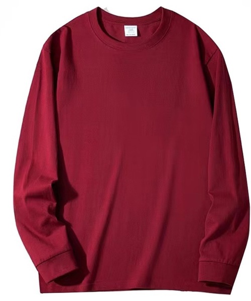 ampm（エーエムピーエム）の「ロングTシャツ メンズ オーバーサイズ 260gヘビーウェイト 無地 ロンT 長袖 カットソー（Tシャツ/カットソー・メンズ・ブラック/ホワイト/ライトグレー/チャコールグレー/ワインレッド/グリーン/ブルー/ブラウン/ネイビー・X-LARGE/LARGE/MEDIUM/SMALL）」の9枚目の写真